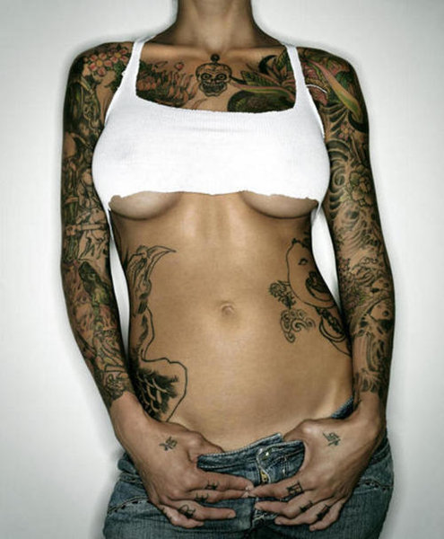 Sexy Body Full Tattoo Girl