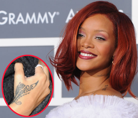 Rihanna's had a pretty prominent tattoo on her hand for a while 