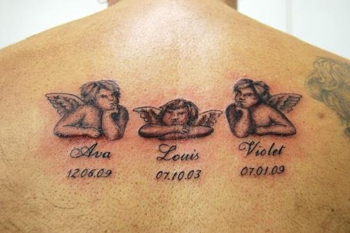 baby tattoos. angel aby tattoos
