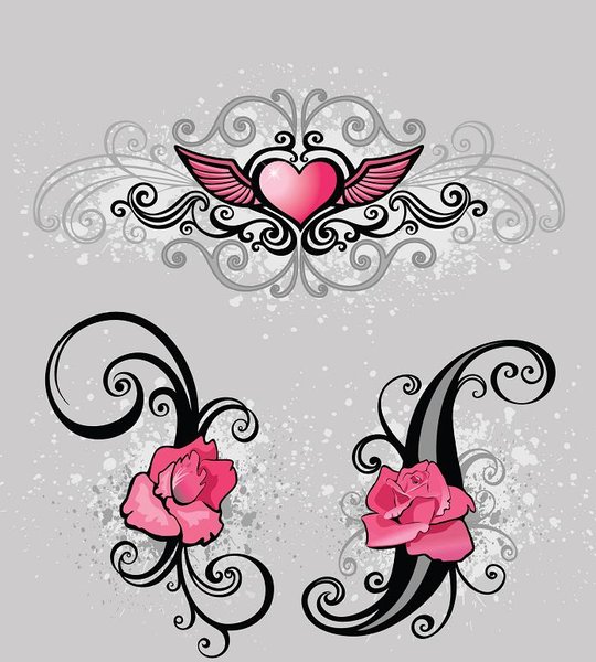 pink rose tattoos designs. pink rose tattoos designs.