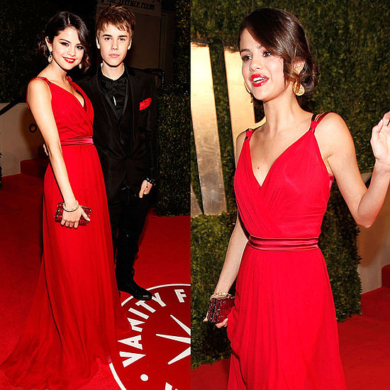 selena gomez oscars red dress. Selena Gomez stepped onto the