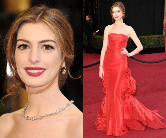 Anne Hathaway Red Dress Oscars. Are you loving Anne or are you
