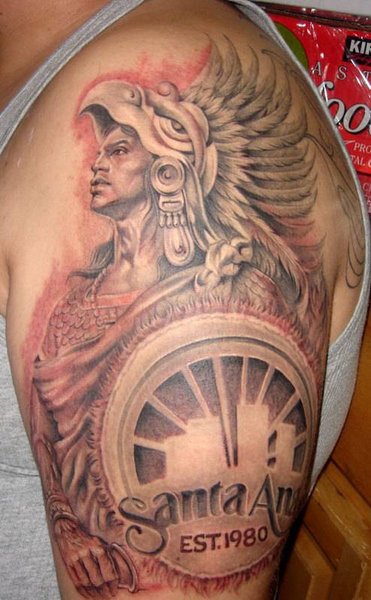 Aztec Art Tattoos Pictures Aztec Warrior Tattoo Designs Sacred Heart 