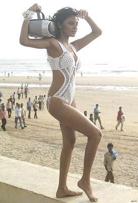 Sherlyn Chopra AT the Beach In Bikini looking hot & Sexy