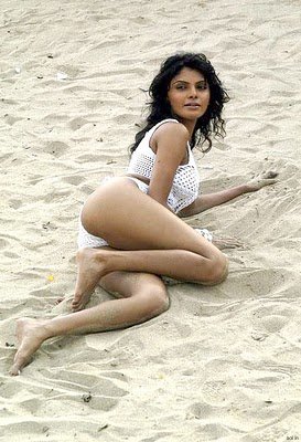 Sherlyn Chopra AT the Beach In Bikini looking hot & Sexy 9
