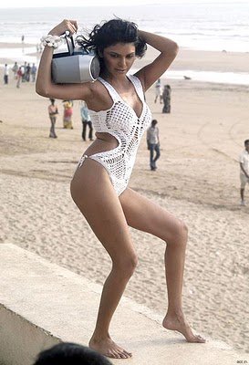 Sherlyn Chopra AT the Beach In Bikini looking hot & Sexy 1