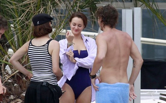 Leighton Meester Swimsuit Pictures on set of Monte Carlo
