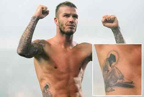 David Beckham Tattoo Crosses