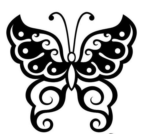 black and white butterfly tattoos. lack and white butterfly