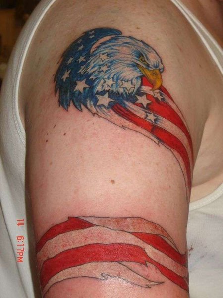 american flag tattoos for men. Source