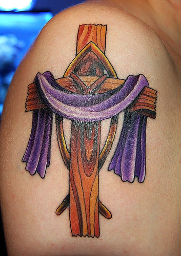 Wooden Cross Tattoos. Wooden Cross Tattoo