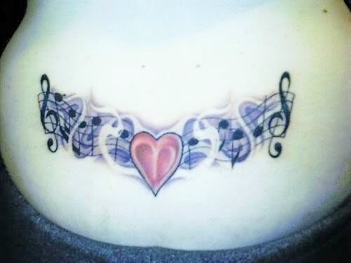 music heart tattoo. Tattoo Music and Heart