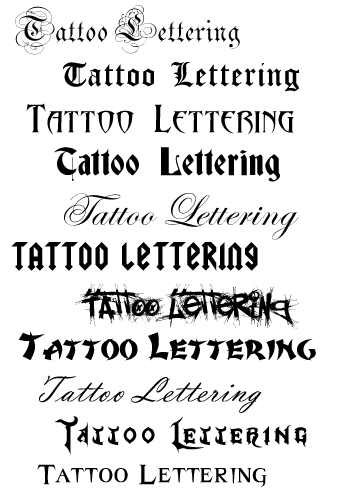 tattoo lettering styles. Tattoo Lettering Styles