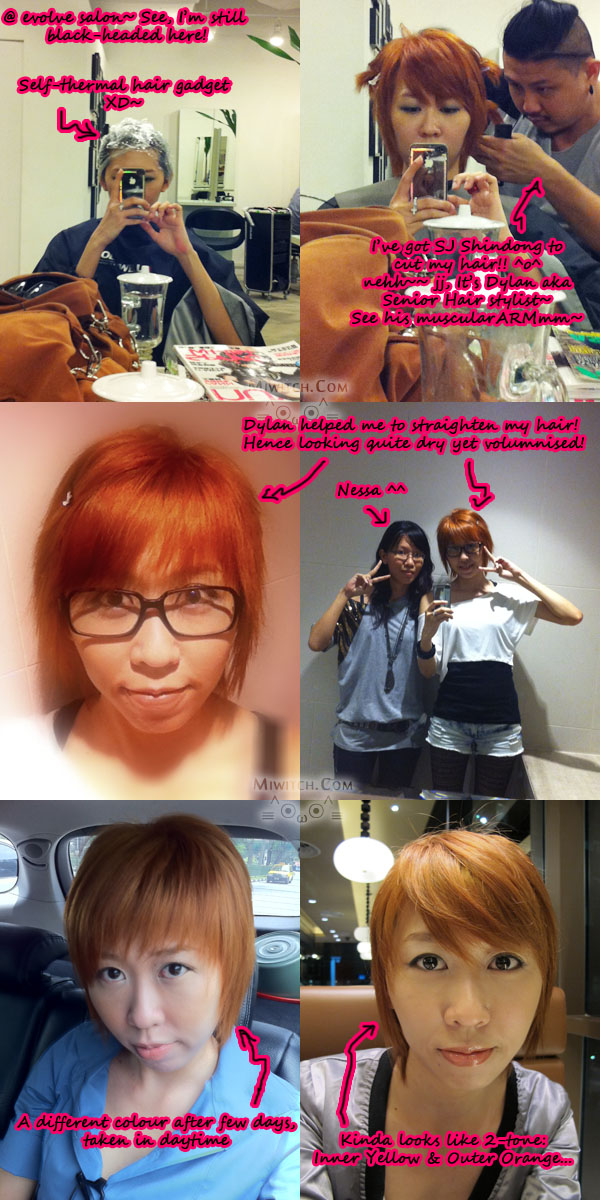 copper orange hair color. When I dye my hair yellow,