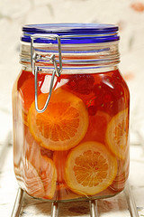 Preserved Fruits in a Glass Jar