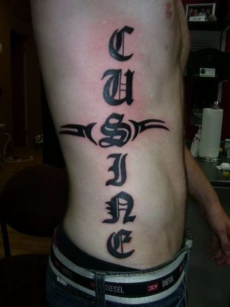 quote tattoo on ribs. quote tattoo on rib cage.
