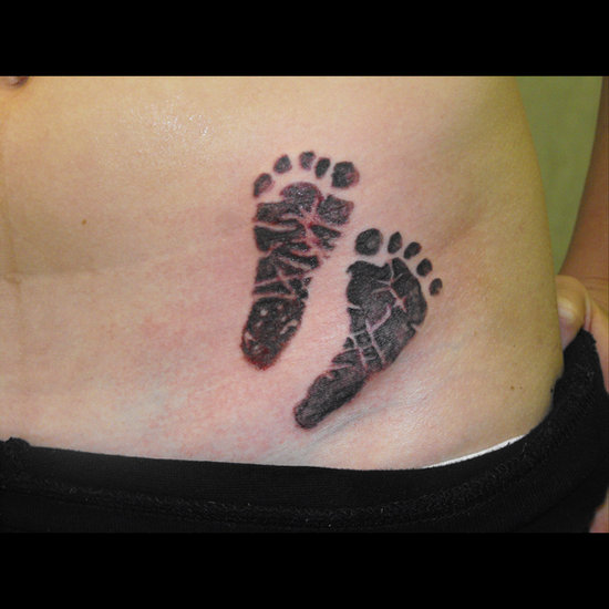 baby footprint tattoos. aby footprints tattoos