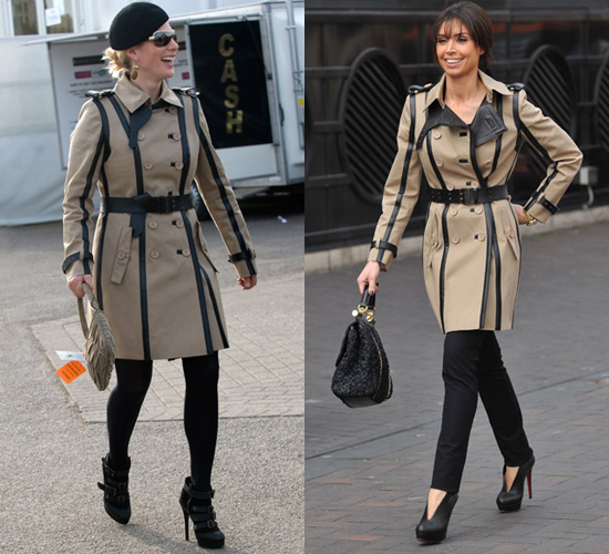 Christine Bleakley wore the same trench last night to the premiere of A