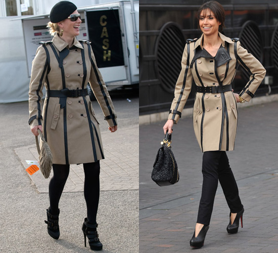 Christine Bleakley wore the same trench last night to the premiere of A 