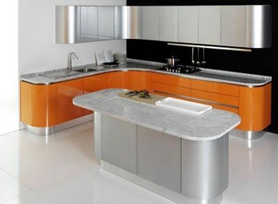 Kitchen Design  Colour on Orange Color Kitchen Design Ideas