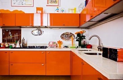 Kitchen Design Colours on Orange Color Kitchen Design Ideas