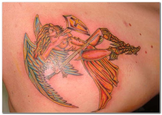 star half sleeve tattoos angel wings tattoos pics. Angel Tattoo Designs