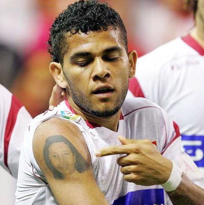 best soccer tattoos with Dani Alves tattoo girl picture tattoo on the right 
