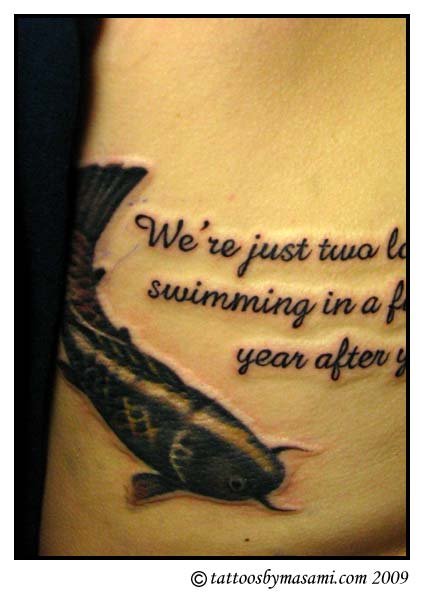 black-gold-koi-tattoo. May 28, 2009 by masami @ gemini tattoo