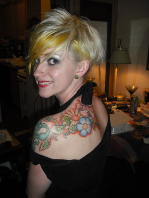 small flower tattoo on wrist. These flowers are pretty small- about the size