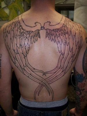Tribal Tattoo Extensions. tribal tattoos of angel wings.