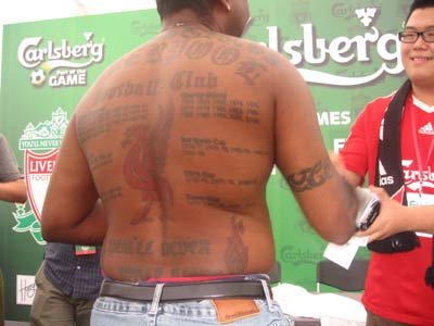 All he wanted in return to show off his body art was a Fernando Torres 