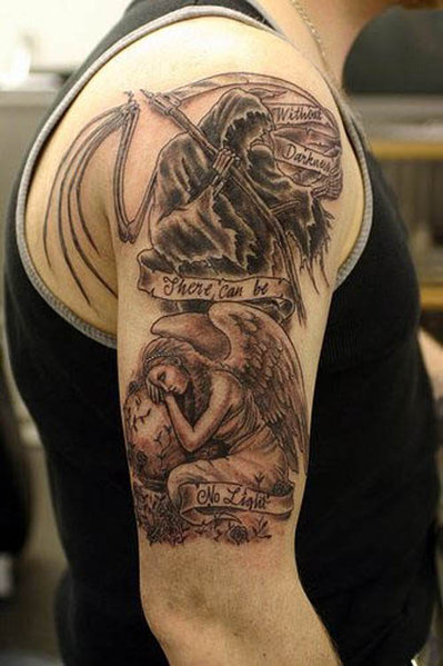 angel of death tattoos. angel of death tattoos design