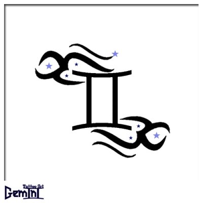 Gemini Zodiac sign tattoo. Our favorite Gemini Tattoo Design