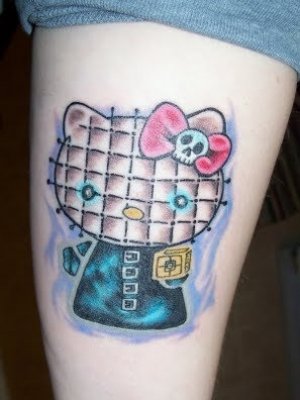 Hello Kitty can be portrayed and presented in endless ways. Tattoo artists team up with the
