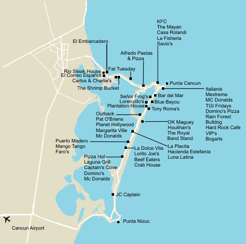cancun mexico map. Cancun Mexico Map