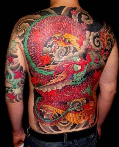 Japanese Dragon Tattoo Back. Back Tattoo Dragon. Japanese