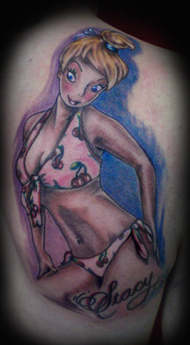 tinkerbell tattoo. Tinkerbell tattoo design.