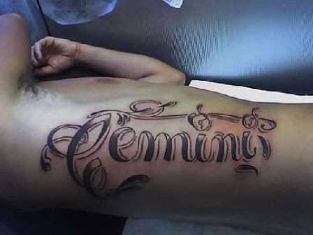 tattoos of gemini. Gemini zodiac tattoos are