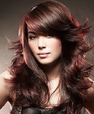 hairstyles for long hair with layers and side bangs. Hairstyles with angs have