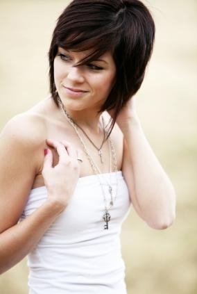 medium length hairstyles for round. with a round face Half