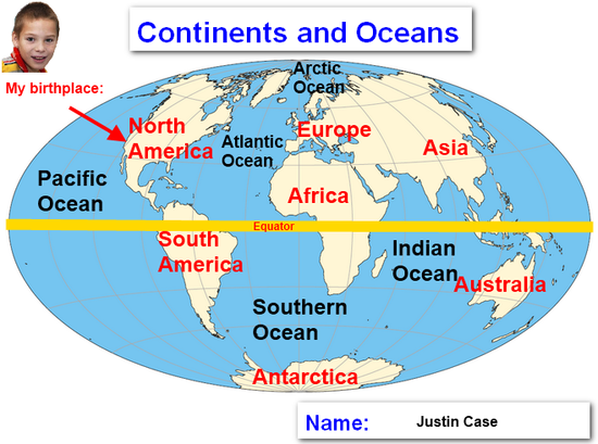 world map continents labeled. Free Printable World Map