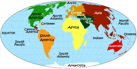 blank map of world continents. free lank map with africa