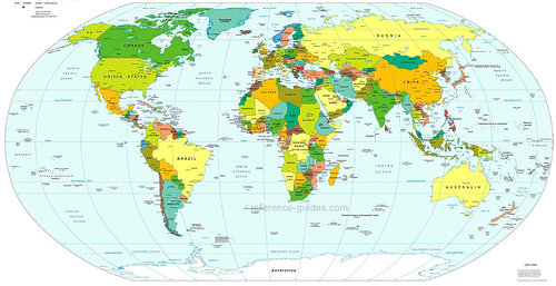 world map with countries and oceans. World Map With Countries And