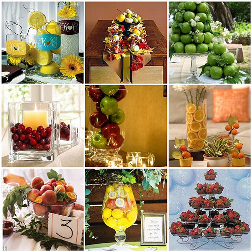 ideas for centerpieces for weddings. Fruits wedding centerpieces