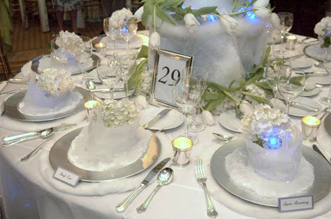 white wedding decor ideas. Table white winter wedding