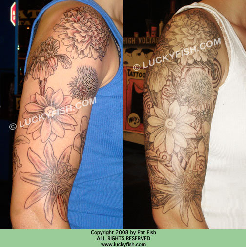 flower sleeve tattoos. Flower Sleeve Tattoo sleeve of