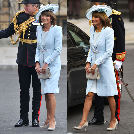 Carole Middleton looks graceful and sophisticated in a pale blue dress by 