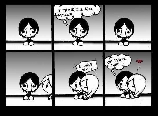 emo love kiss cartoon. emo i love you cartoon. emo