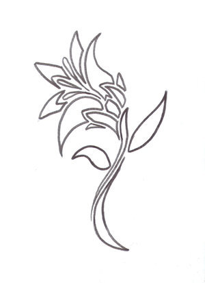 black and white tattoos of lilies. lack and white flower tattoos. Black And White Lily Flower Tattoo. flower