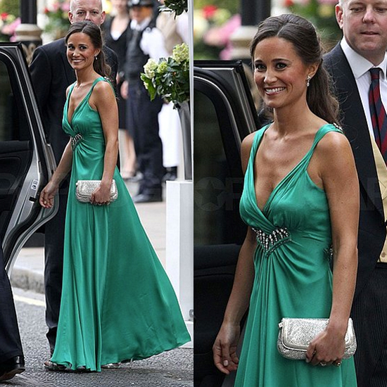  emerald green gown by Temperley London for the wedding reception